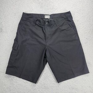 J.Lindeberg Cargo Shorts Mens 34 Gray Microfiber Flat Front Zip Pocket 11 Inseam